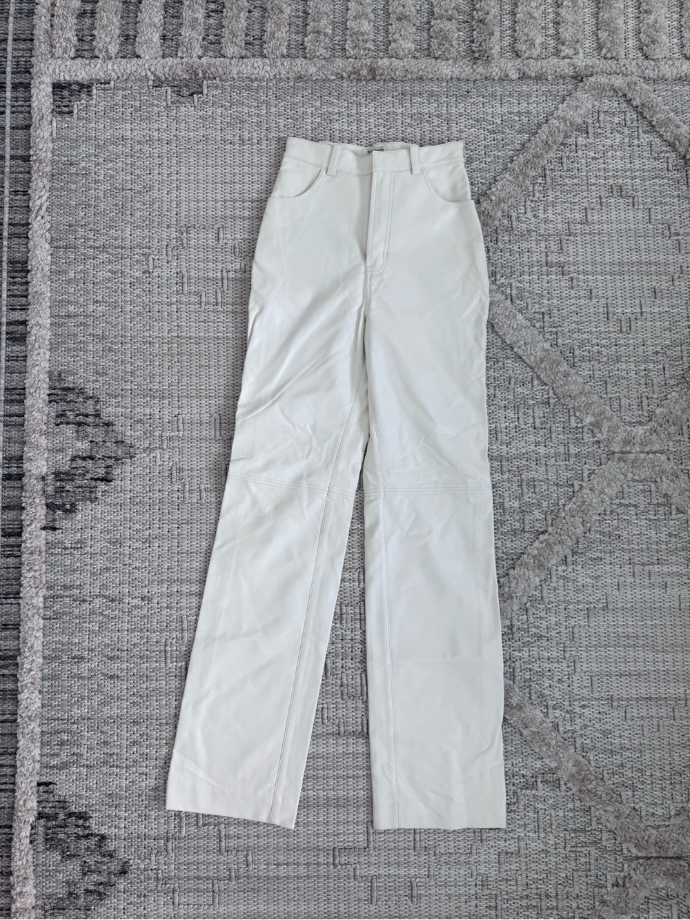 House of CB size small cream leather pants